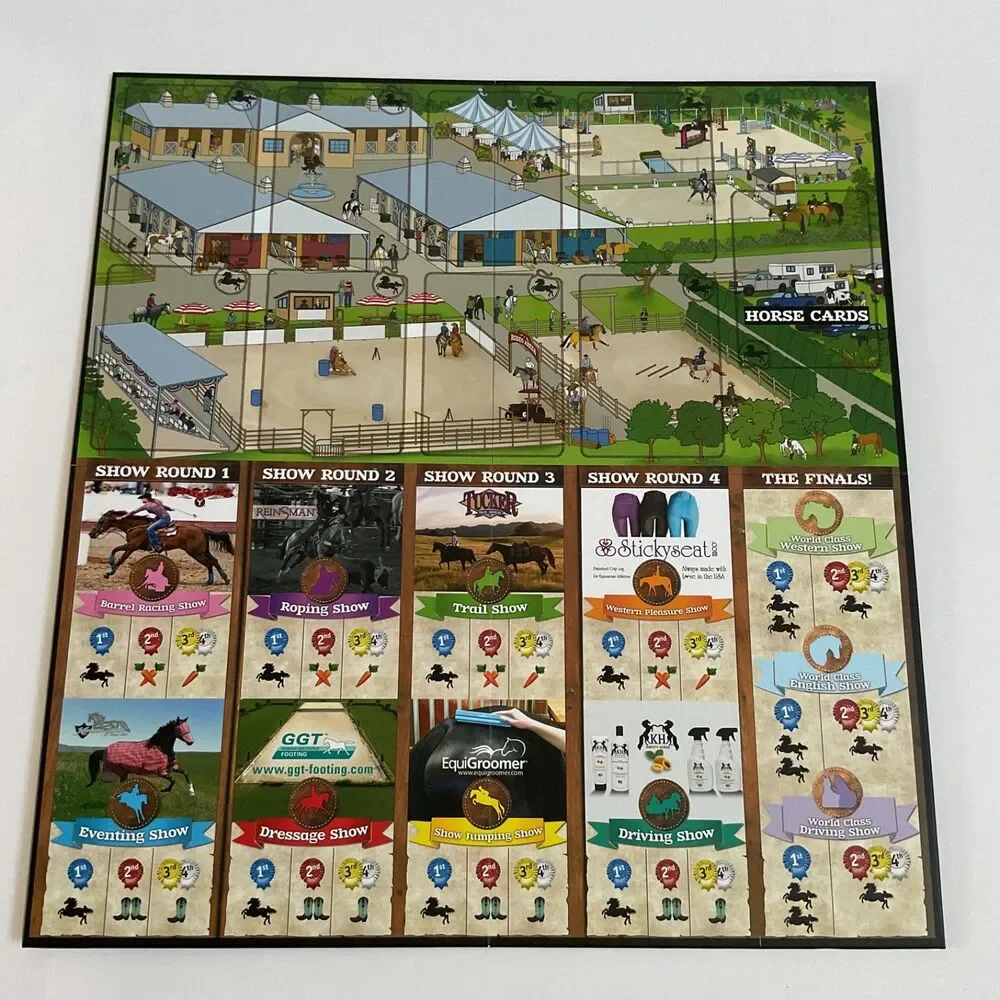 Fantasy Ranch Live The Dream Trail Ride Board Game Horses Ranching 100% COMPLETE